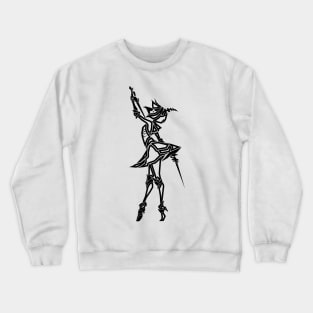 Cartoon Black Girl Crewneck Sweatshirt